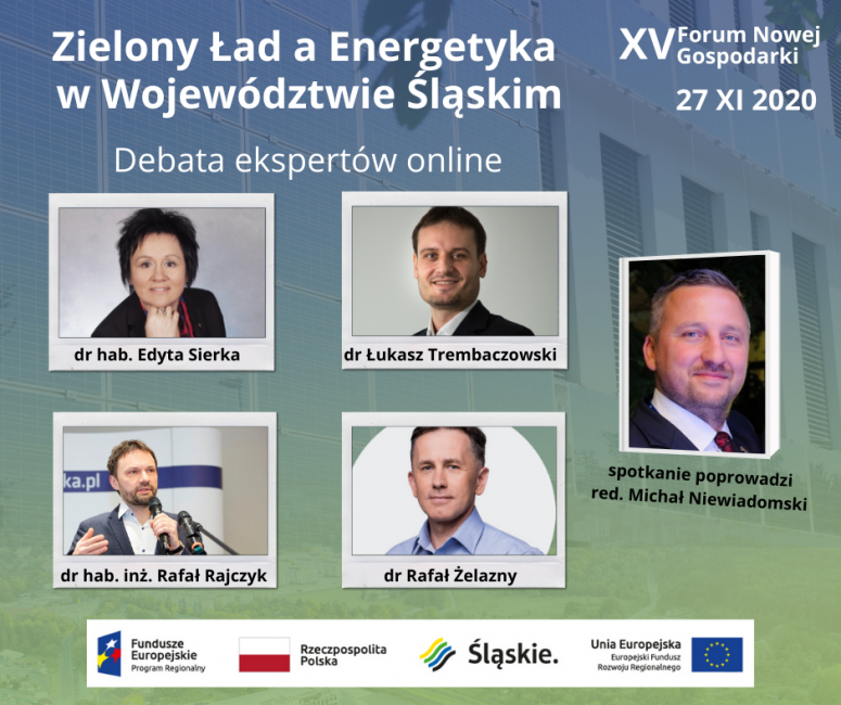 Zaproszenie na Zielony Ład, a Energetyka w Woj. Śląśkiego - debata 