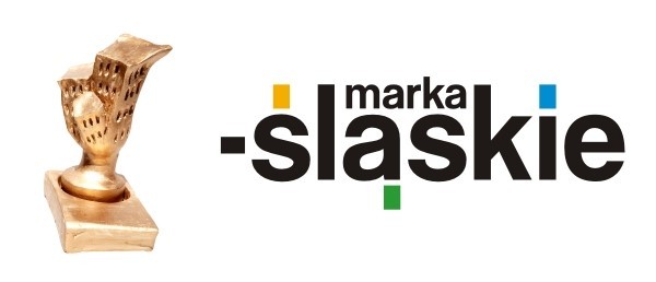 Zdjęcie przedstawia statuetkę konkursu Marka Ślaskie oraz logo 