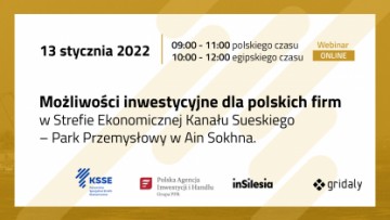 Możliwości inwestycyjne dla polskich firm w Strefie Ekonomicznej Kanału Sueskiego – Park Przemysłowy w Ain Sokhna