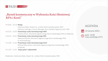 Rynek kosmetyczny w Wybrzeżu Kości Słoniowej, RPA i Kenii - webinarium