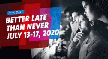 Better late than never. July 13-17, 2020 - tekst na zdjęciu pokazującym zamyślonych ludzi 